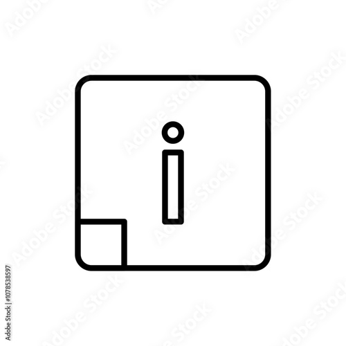 Information icon Outline vector for web ui