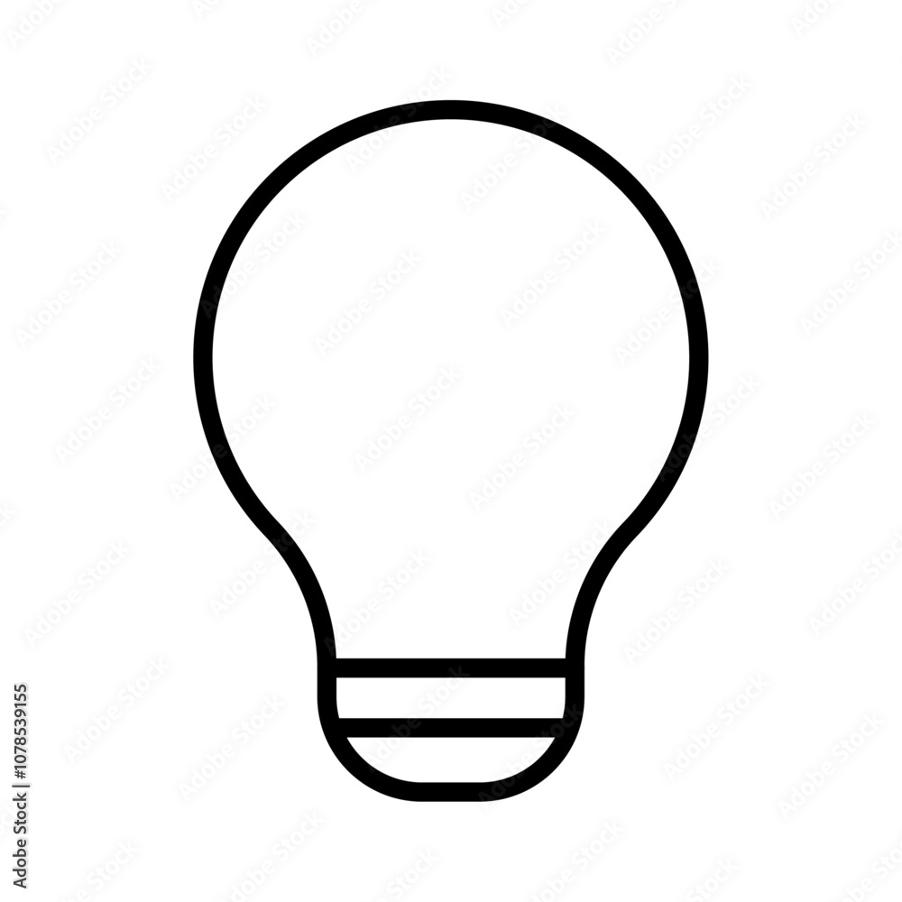 Lightbulb icon Outline vector for web ui