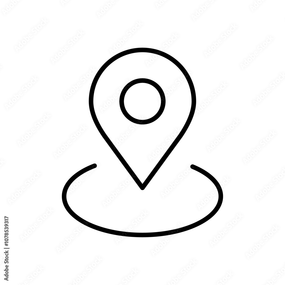 Location pin icon Outline vector for web ui Location pin icon Outline vector for web ui