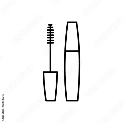 Mascara brush icon Outline vector for web ui