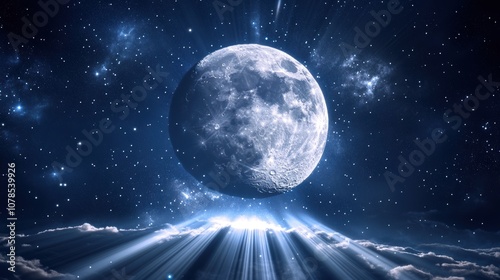 Experience the beauty of a gigapixel high fidelity image of the moon and stars