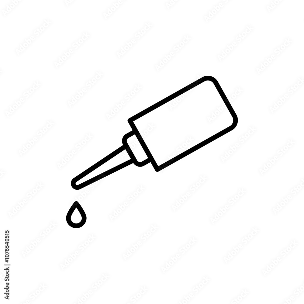 Oil dropper bottle icon Outline vector for web ui Oil dropper bottle icon Outline vector for web ui
