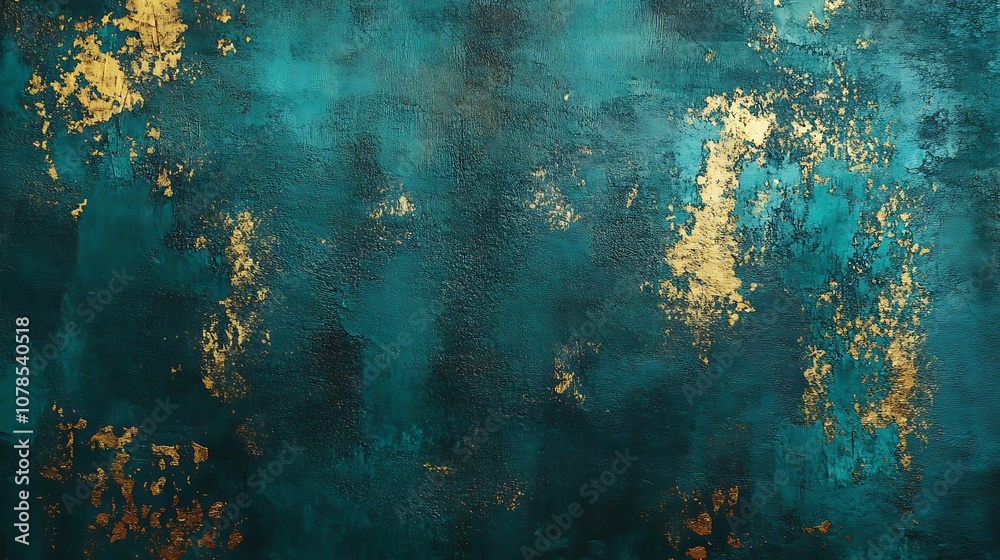 Dark teal and gold gradient texture for sophisticated background art Dark teal and gold gradient texture for sophisticated background art