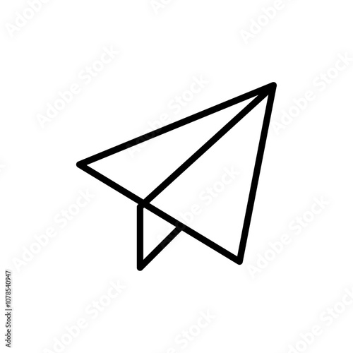 Paper plane icon Outline vector for web ui