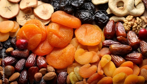 mixed of dried fruits as background