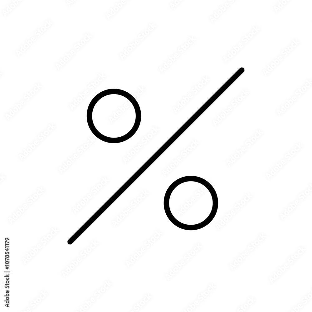Percent icon Outline vector for web ui Percent icon Outline vector for web ui
