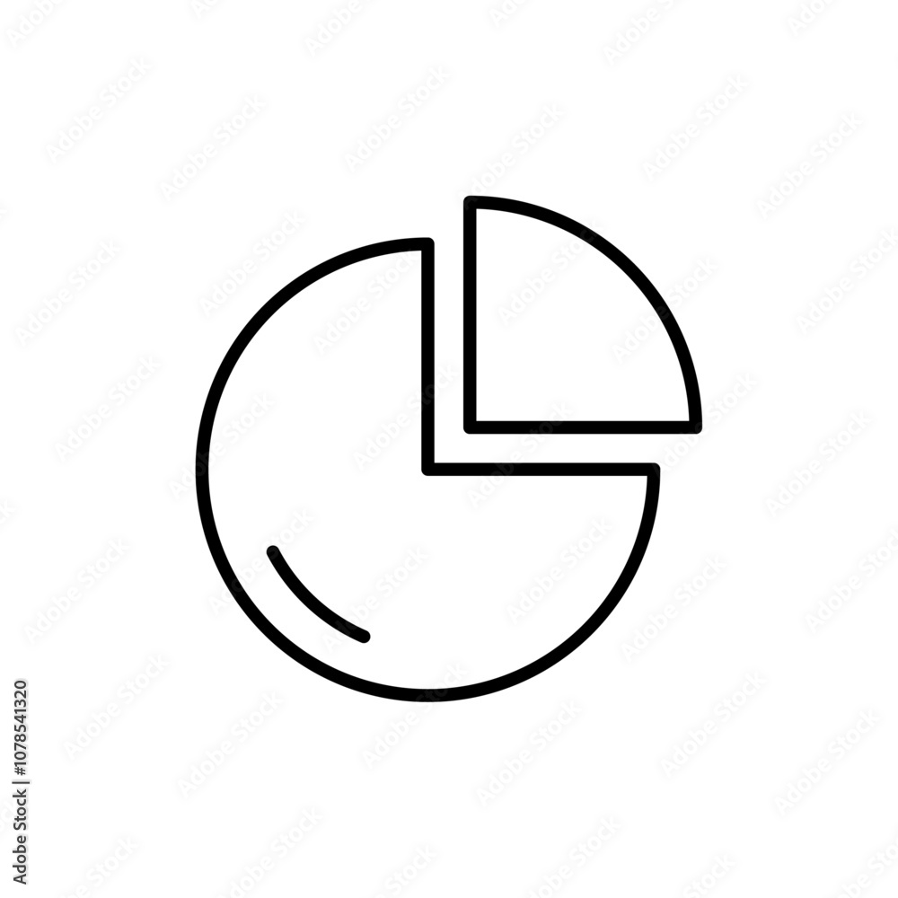 Pie chart icon Outline vector for web ui Pie chart icon Outline vector for web ui