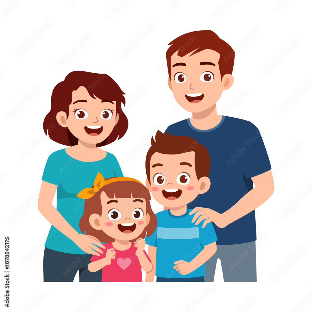 happy family portrait contain father mother son daughter baby happy family portrait contain father mother son daughter baby