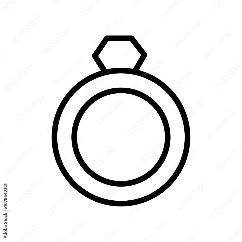 Ring icon Outline vector for web ui Ring icon Outline vector for web ui