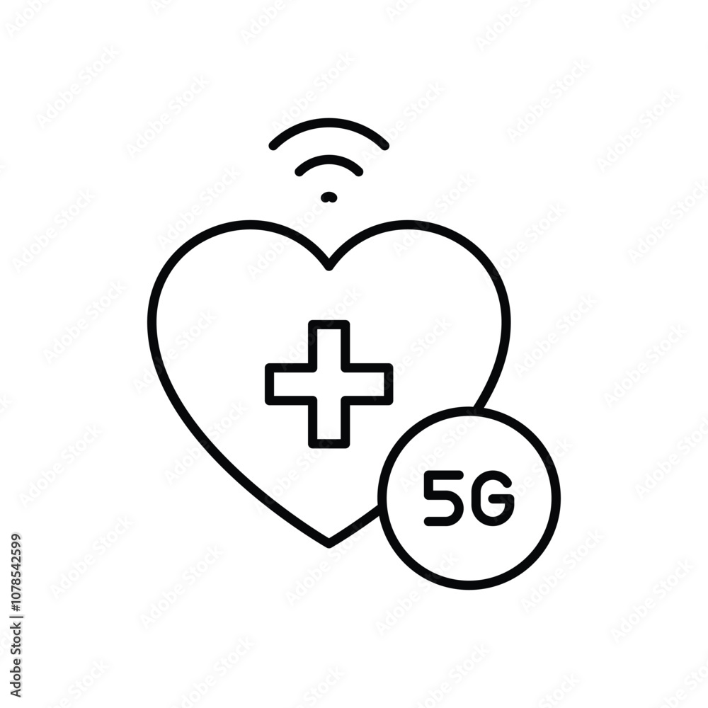 Obraz premium 5g In Healthcare vector icon