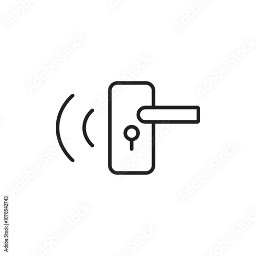 Smart lock icon Outline vector for web ui