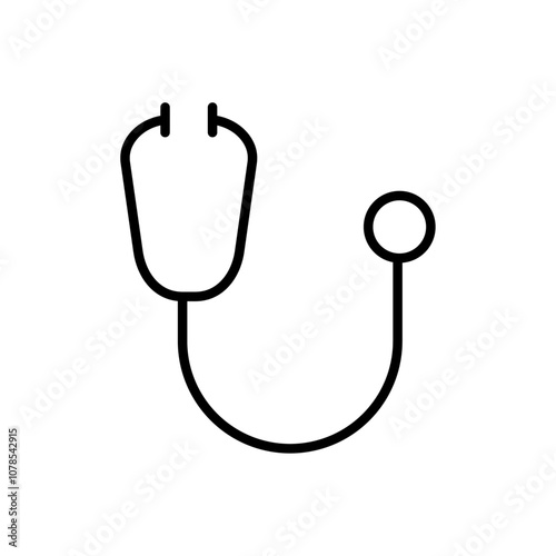 Stethoscope icon Outline vector for web ui