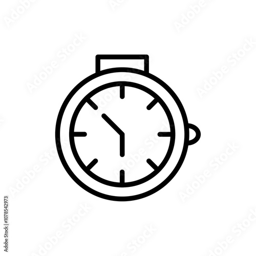 Stop watch icon Outline vector for web ui