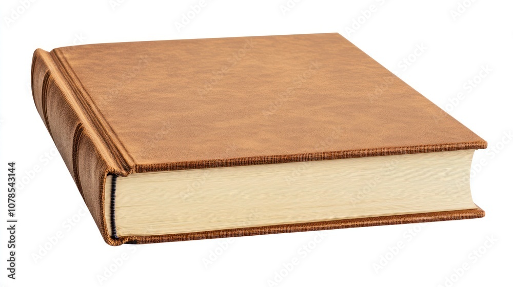 A Classic Book with a Brown Leather Cover A Classic Book with a Brown Leather Cover