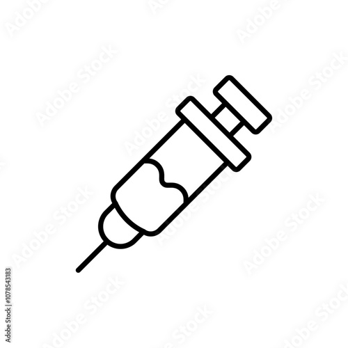 Syringe icon Outline vector for web ui