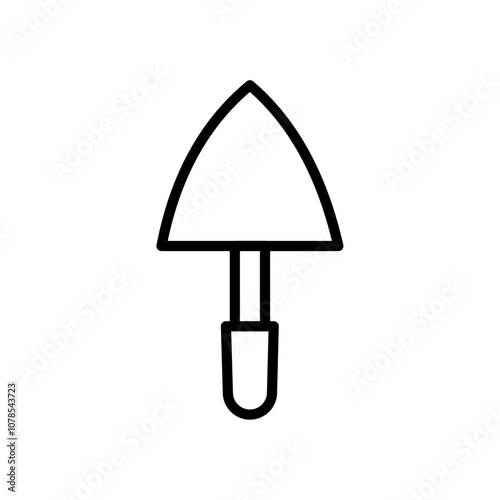 trowel icon Outline vector for web ui