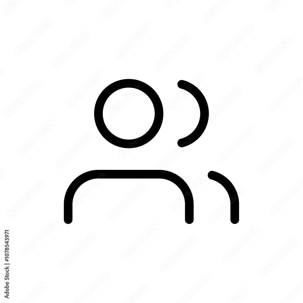 Users icon Outline vector for web ui Users icon Outline vector for web ui