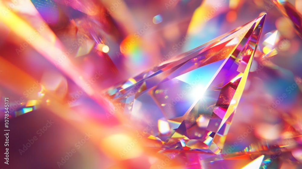 Crystal Prism Reflection in Warm Tones