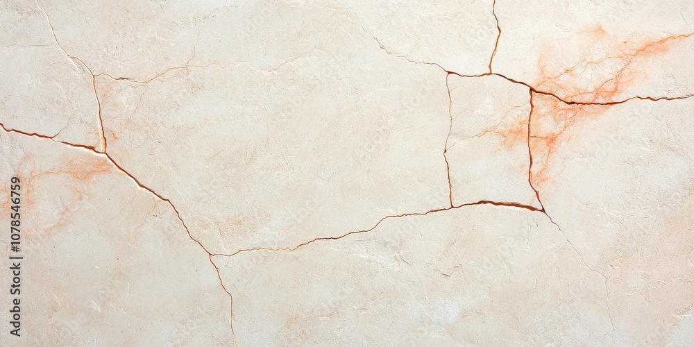 Fototapeta premium A close-up of a cracked marble surface with subtle color variations and textures.