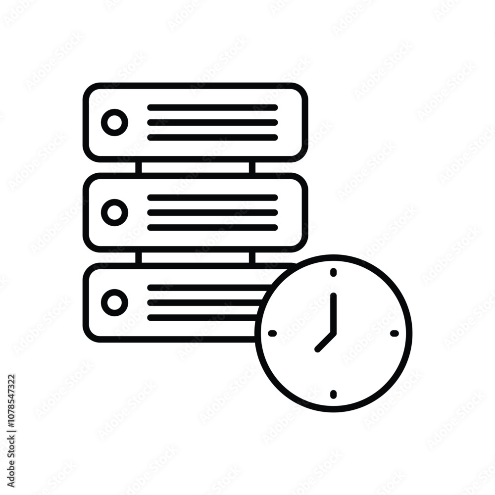 Real-time Data vector icon Real-time Data vector icon