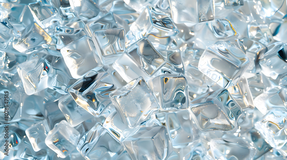 Background Completely Filled with Clear Ice Cubes. Background Completely Filled with Clear Ice Cubes.