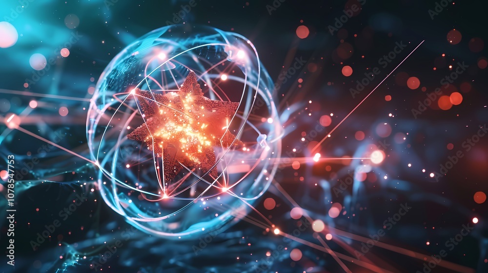 Digital technology electronic rotating sphere poster background Digital technology electronic rotating sphere poster background
