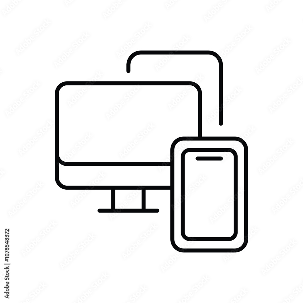 Connected Devices vector icon Connected Devices vector icon
