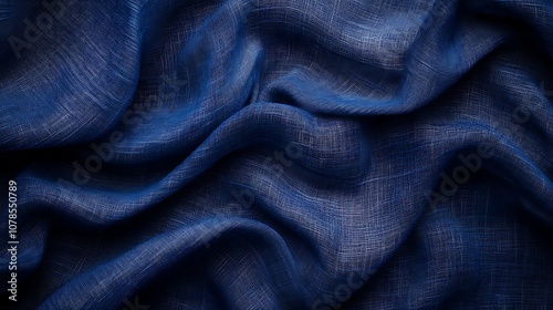 Background of deep navy blue with a subtle linen texture