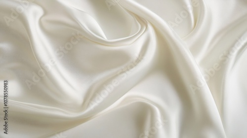 Flowing White Silk: A Luxurious and Elegant Background Texture