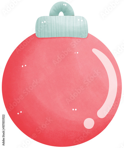 Christmas decorations glass red ball