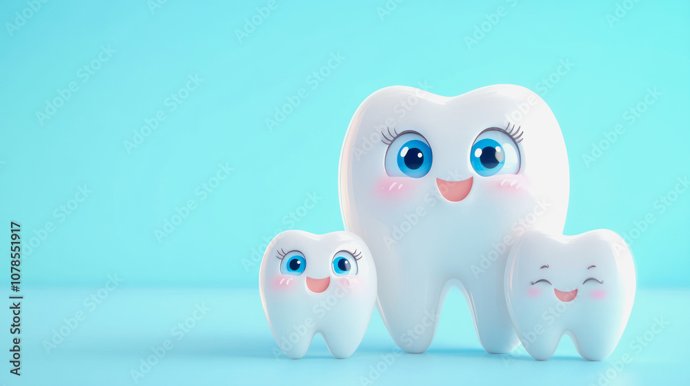 Happy teeth family smiles together in a bright and cheerful setting. Generative AI Happy teeth family smiles together in a bright and cheerful setting. Generative AI