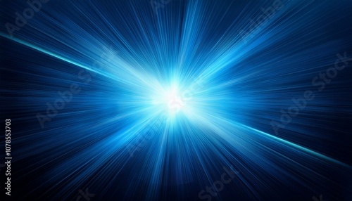 shining light with blue glow color