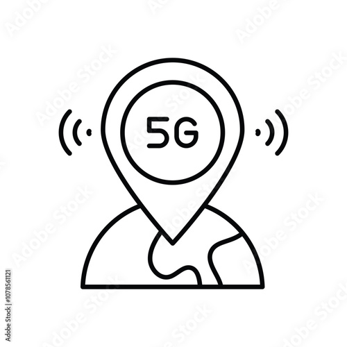5g Location vector icon