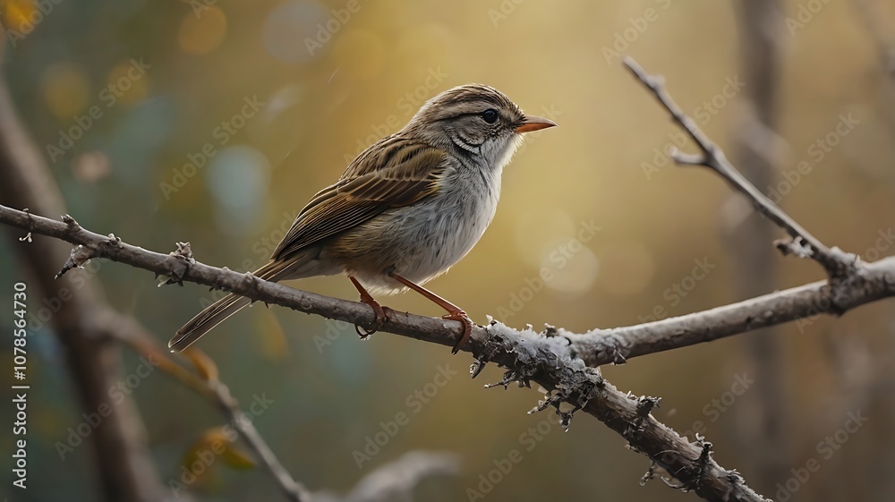 A Small Brown Bird Perched on a Branch A Small Brown Bird Perched on a Branch