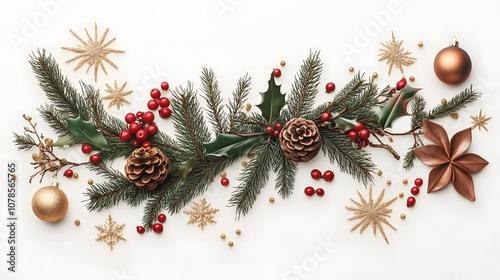 Christmas Festive Decor Flatlay