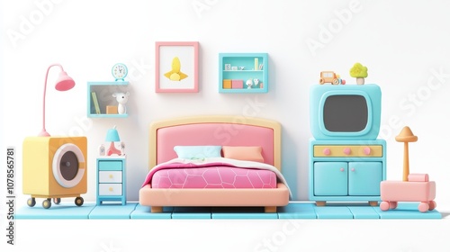Colorful and Modern Kids Bedroom Interior Design