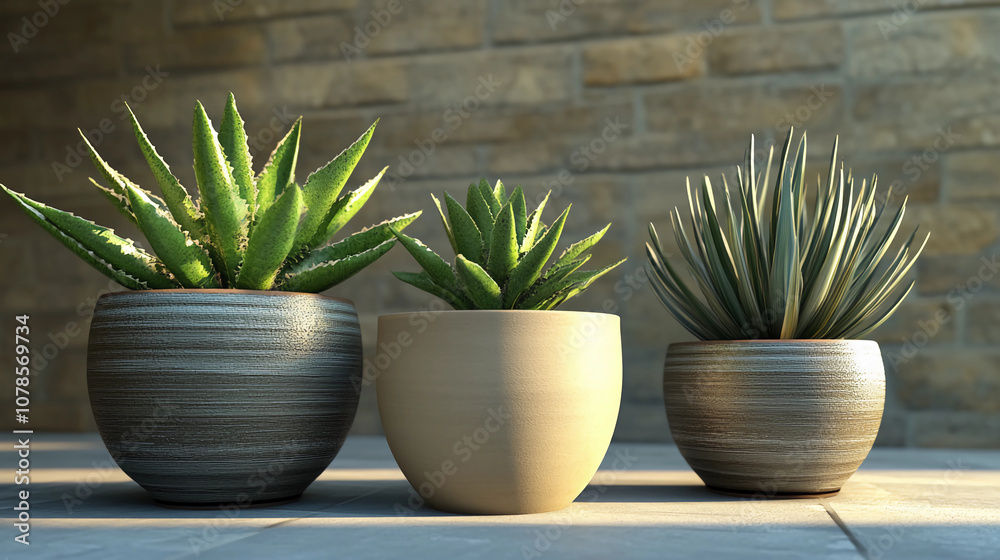 Potted houseplants 