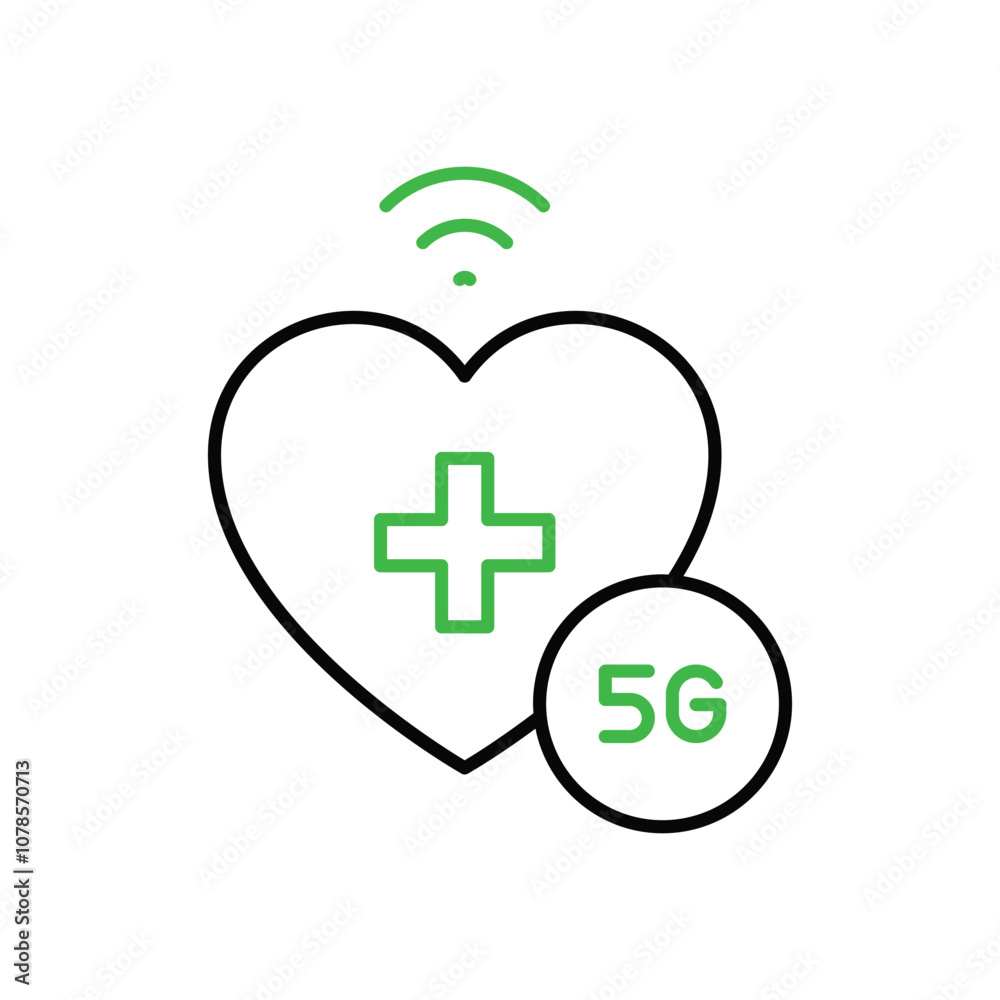 5g In Healthcare vector icon