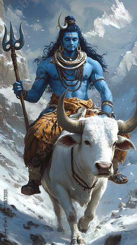 Shiva, phone wallpaper, the god of ceremonies, music, and the warding off of suffering and disease, as well as the warding off of evil. photo