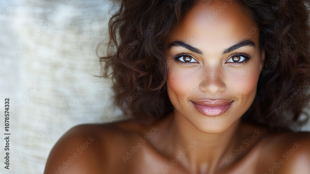 georgeous woman with brown skin smiling georgeous woman with brown skin smiling