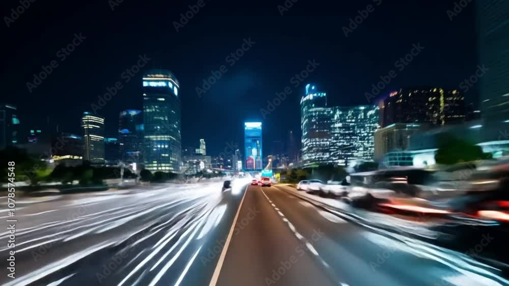 high speed traffic at night. generative ai high speed traffic at night. generative ai