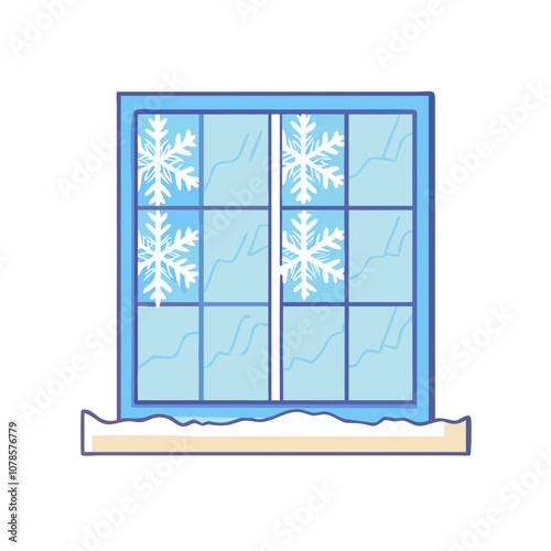  frosted window vector art,  flat illustration  frosted window icon