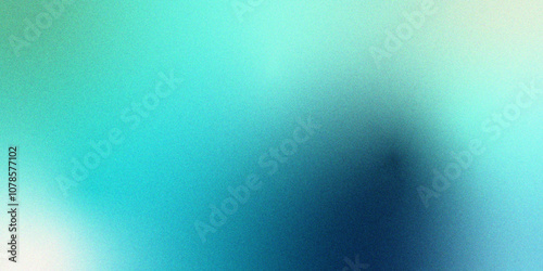 Aqua color gradient background. Blue color grunge light texture background. Grainy retro style backdrop. classic deep blue gradation pale green paint with minimal stye and space