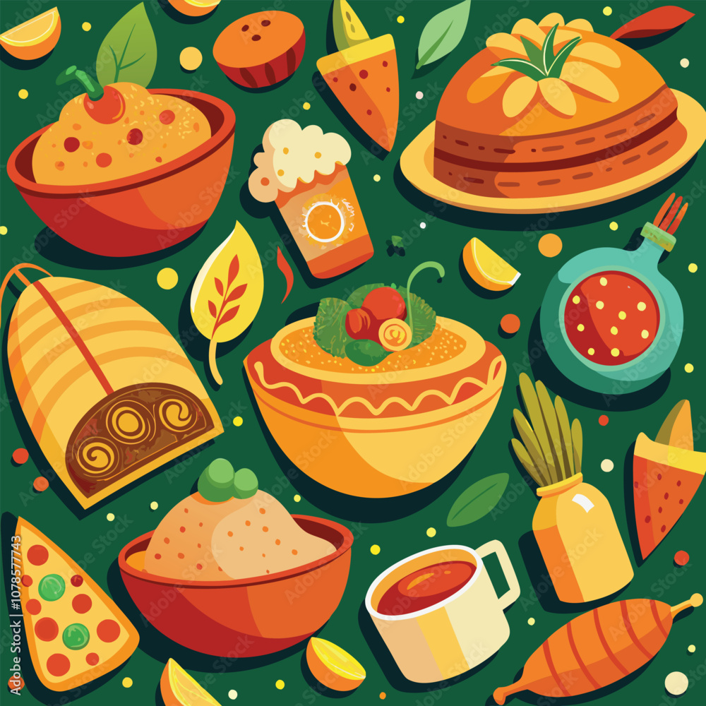 Seamless Pattern with Barbecue. Vector illustration Seamless Pattern with Barbecue. Vector illustration