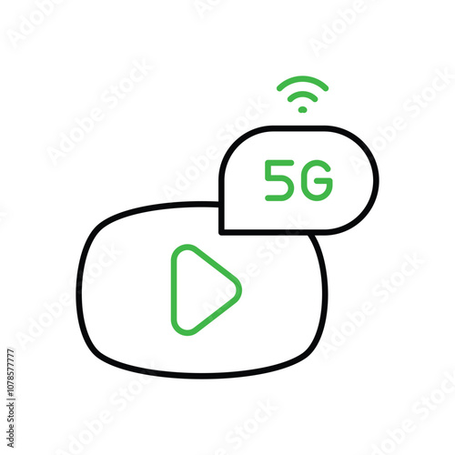 5k Video vector icon
