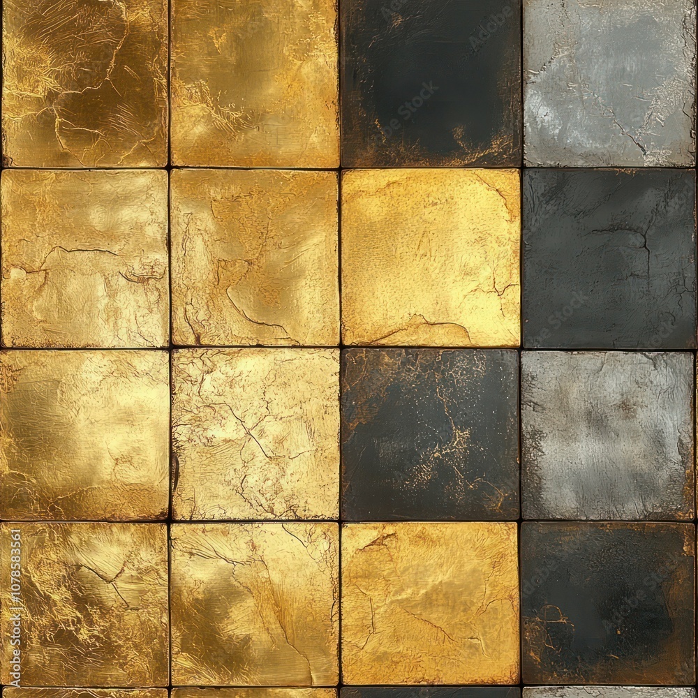 Seamless grunge texture with gold elements pattern background Seamless grunge texture with gold elements pattern background