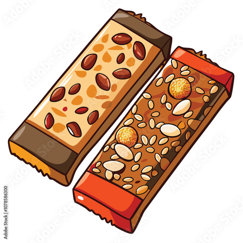 Granola Bars vector illustration isolated on a white background