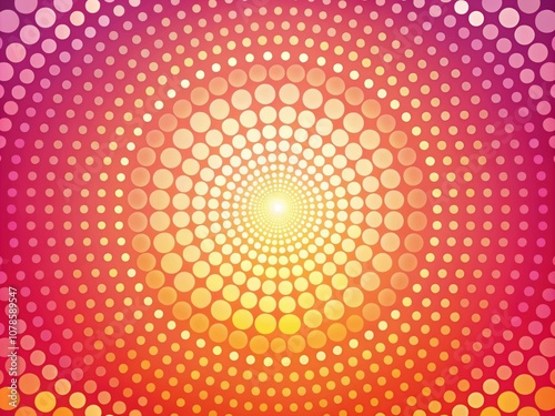 Gradient Circle Pattern with Warm Orange and Pink Tones