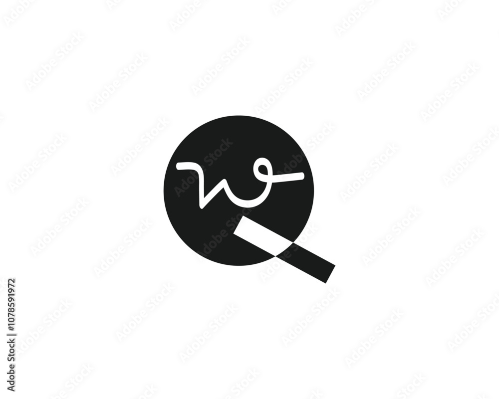 Creative WQ or QW logo design template Creative WQ or QW logo design template