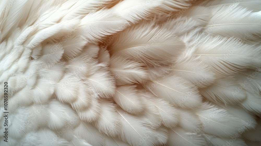 Close-up of soft white feathers, delicate, natural, textured. Close-up of soft white feathers, delicate, natural, textured.